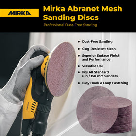 Open-mesh design allows dust to pass through for cleaner sanding results.
