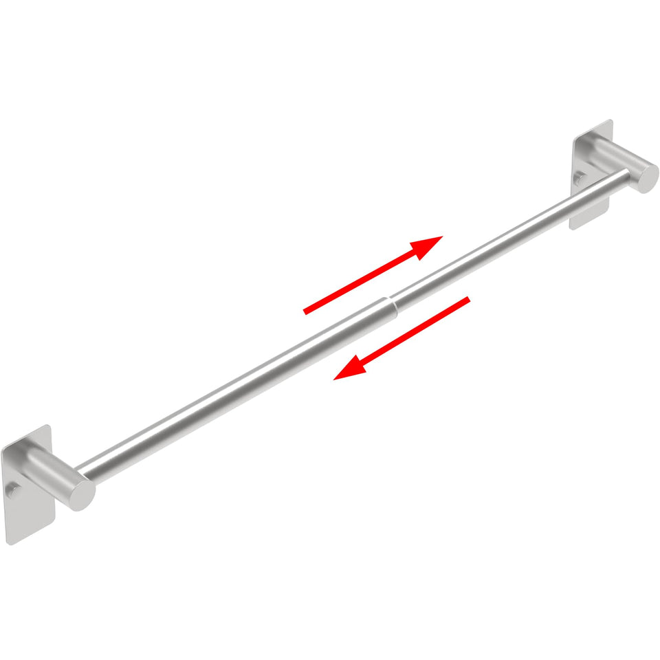 MIROAMZ towel bar adjustable 14-25in for flexible bathroom organization.