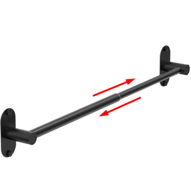 MIROAMZ towel bar shows adjustable length for flexible bathroom organization.