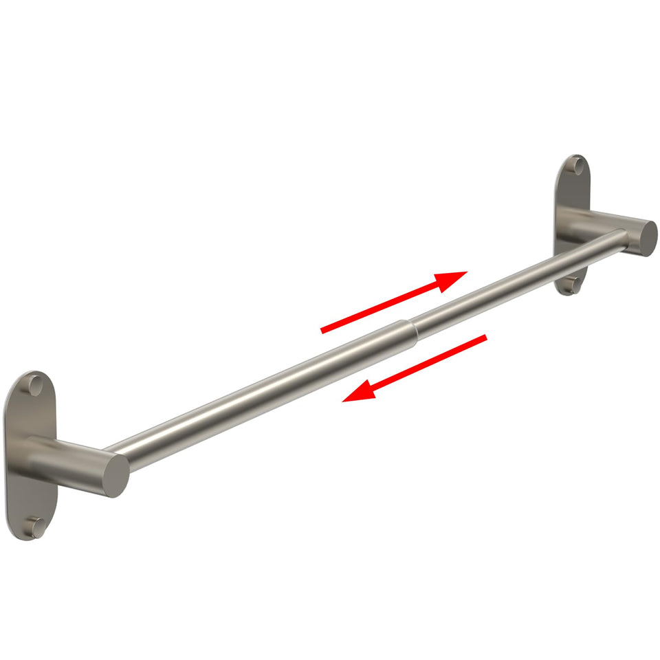 MIROAMZ towel bar adjustable length shown for flexible towel storage