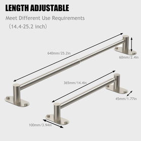 MIROAMZ towel bar brushed nickel finish adds contemporary elegance