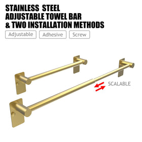 MIROAMZ gold finish adds elegant style while keeping towels organized.