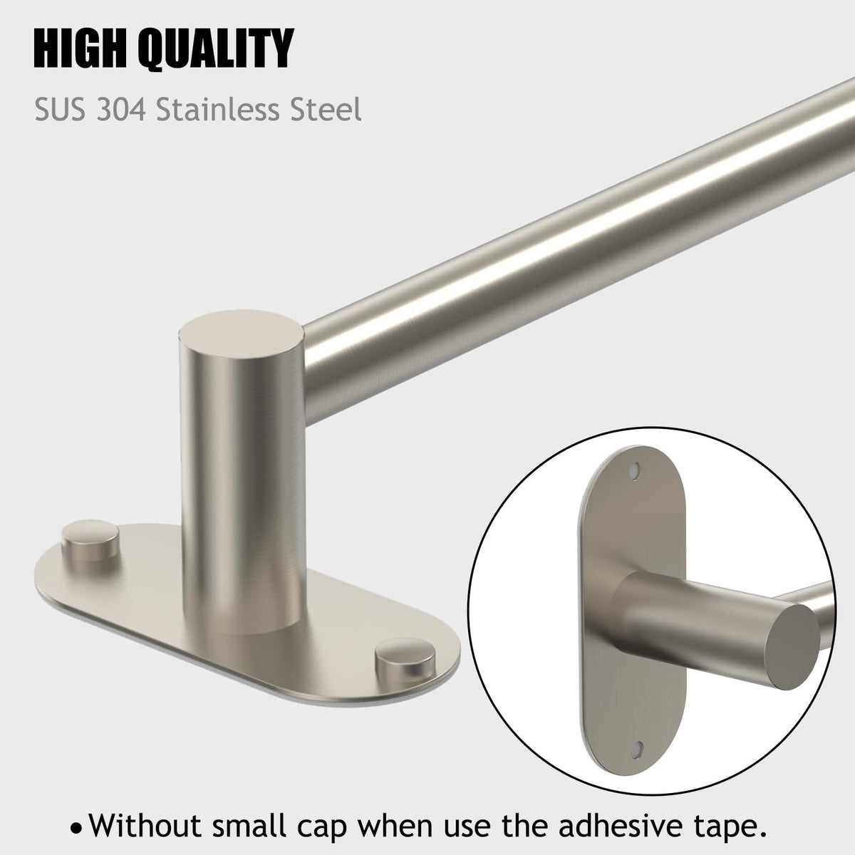 MIROAMZ towel bar thickened metal body conveys heavy-duty durability