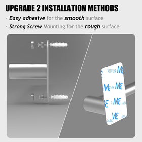 MIROAMZ towel bar nickel brushed finish highlights contemporary style.