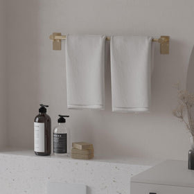 MIROAMZ towel bar with screw base mounts securely on walls.