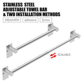 MIROAMZ towel bar self-adhesive and screw install for strong adhesion.