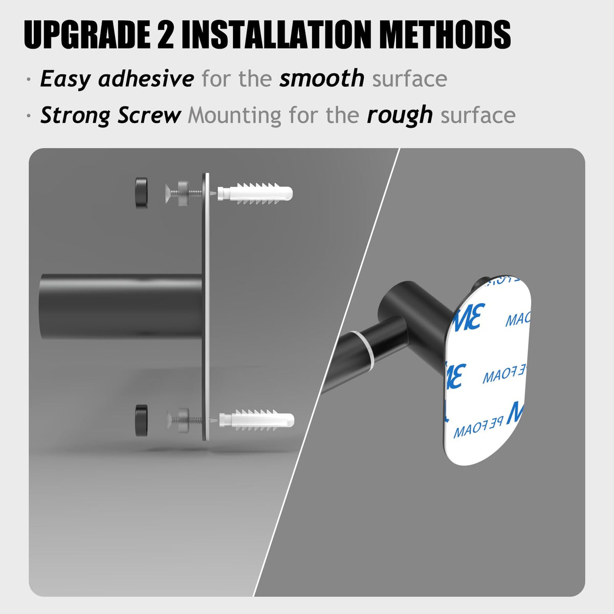 Compact, space-saving MIROAMZ towel bar makes small bathrooms efficient.