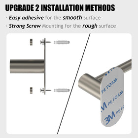 MIROAMZ towel bar wall mount saves space in small bathrooms