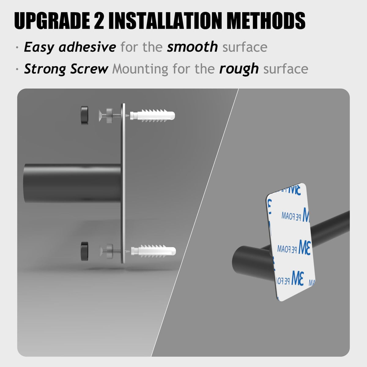 MIROAMZ wall mounted design saves space while keeping towels organized.