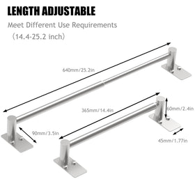 MIROAMZ towel bar wall mounted metal body resists moisture.