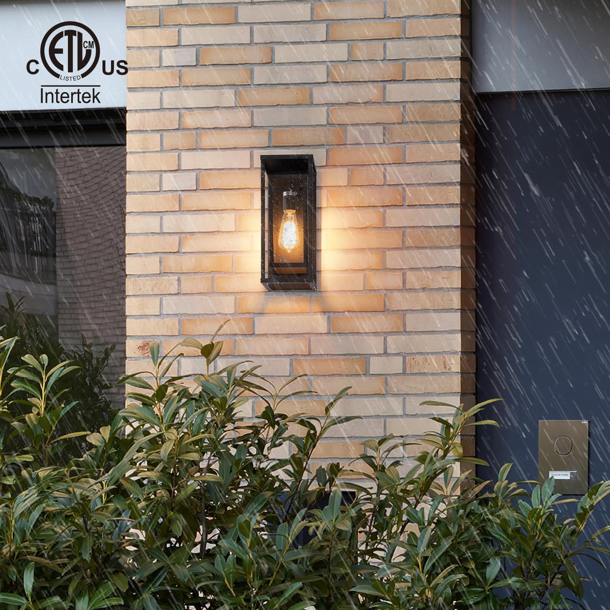 Mirrea matte black finish adds vintage character to any exterior wall