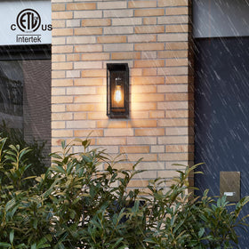 Mirrea matte black finish adds vintage character to any exterior wall