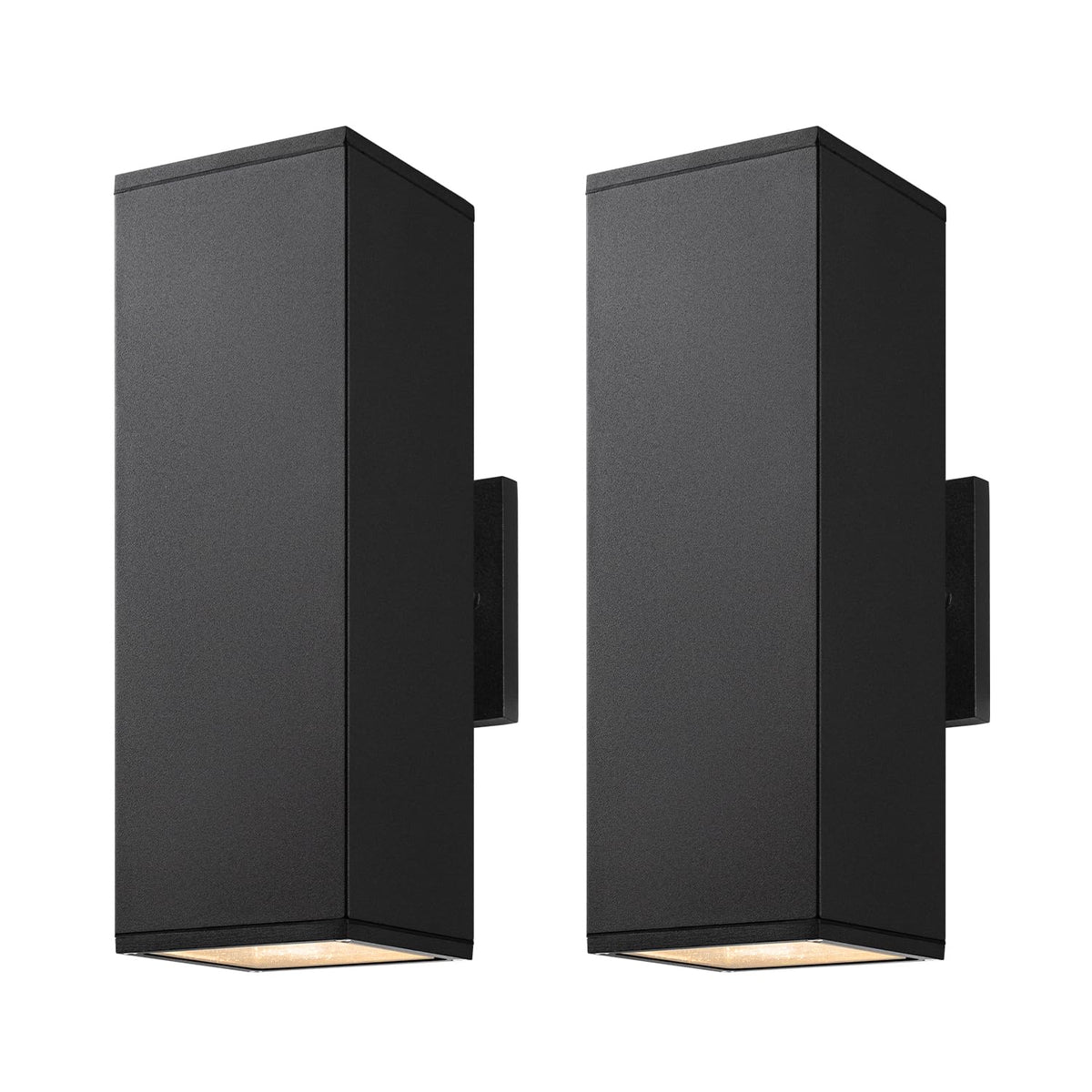 mirrea modern outdoor porch light 2-pack front view for stylish entry lighting.