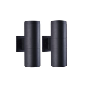 Mirrea porch light 2-pack with matte black finish