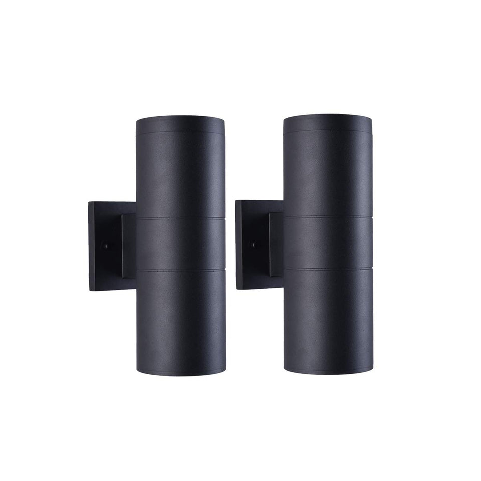 Mirrea porch light 2-pack with matte black finish
