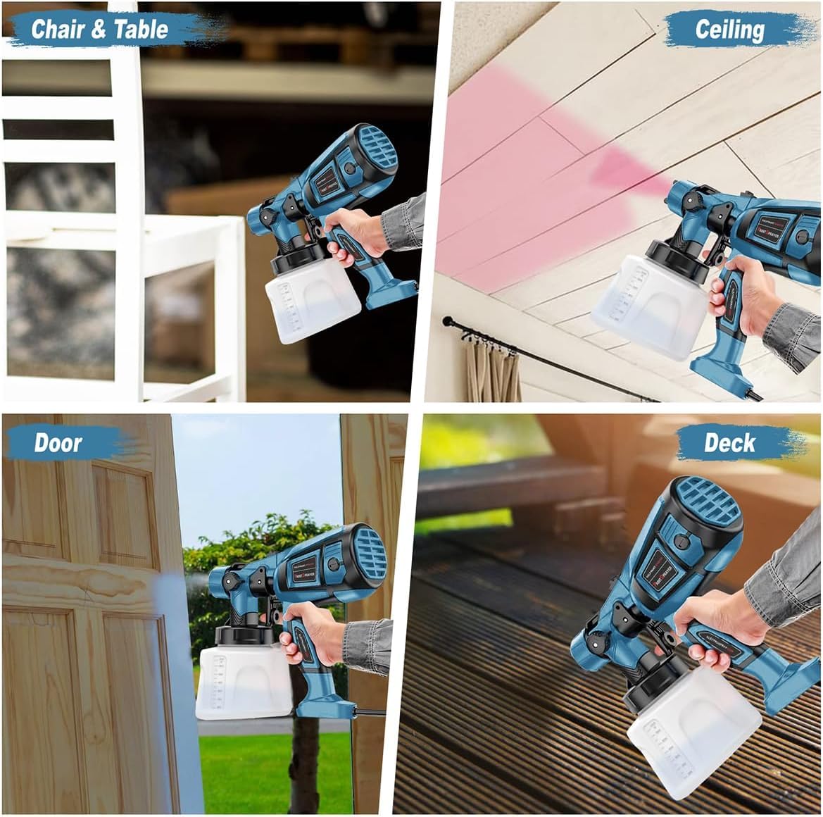 MirrorZone paint sprayer safety features include insulation and fuse protection for safer operation.