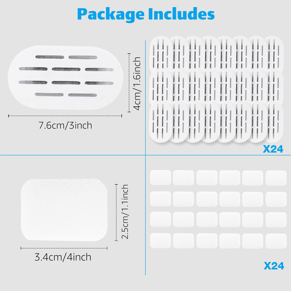 MISFANS square sponge close-up highlighting absorbent pre-filter for clearer water.