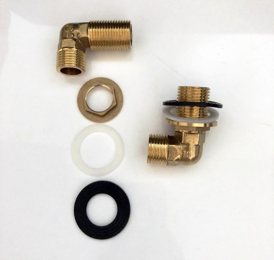 MISSMIN pair installation kit includes essential elbows, nuts, and washers for quick setup.