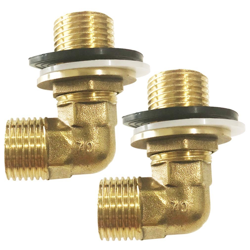 MISSMIN wall-mount elbow adapter for secure backsplash faucet installation.