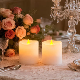 MISSTIME ivory 2-pack candles suited for warm indoor decoration