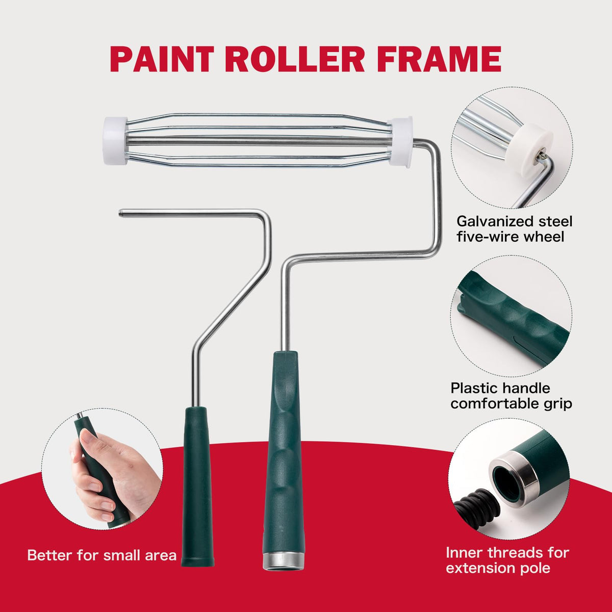 Mister Rui 4-inch angled brushes for tight corners and detail lines.