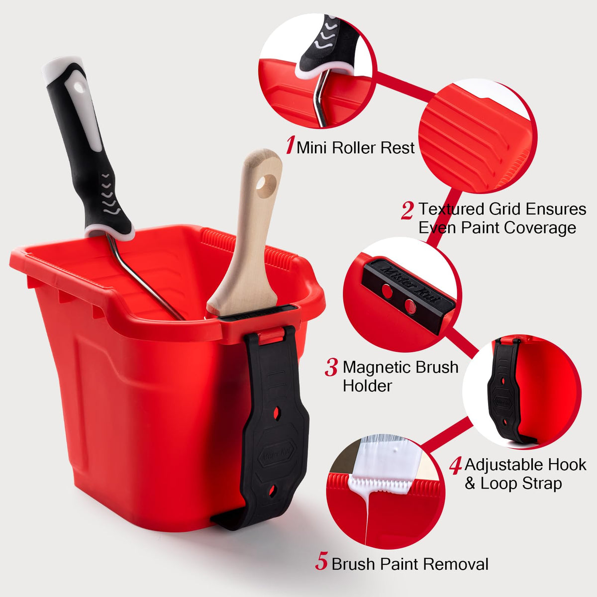 Mister Rui disposable liners simplify cleanup between colors.