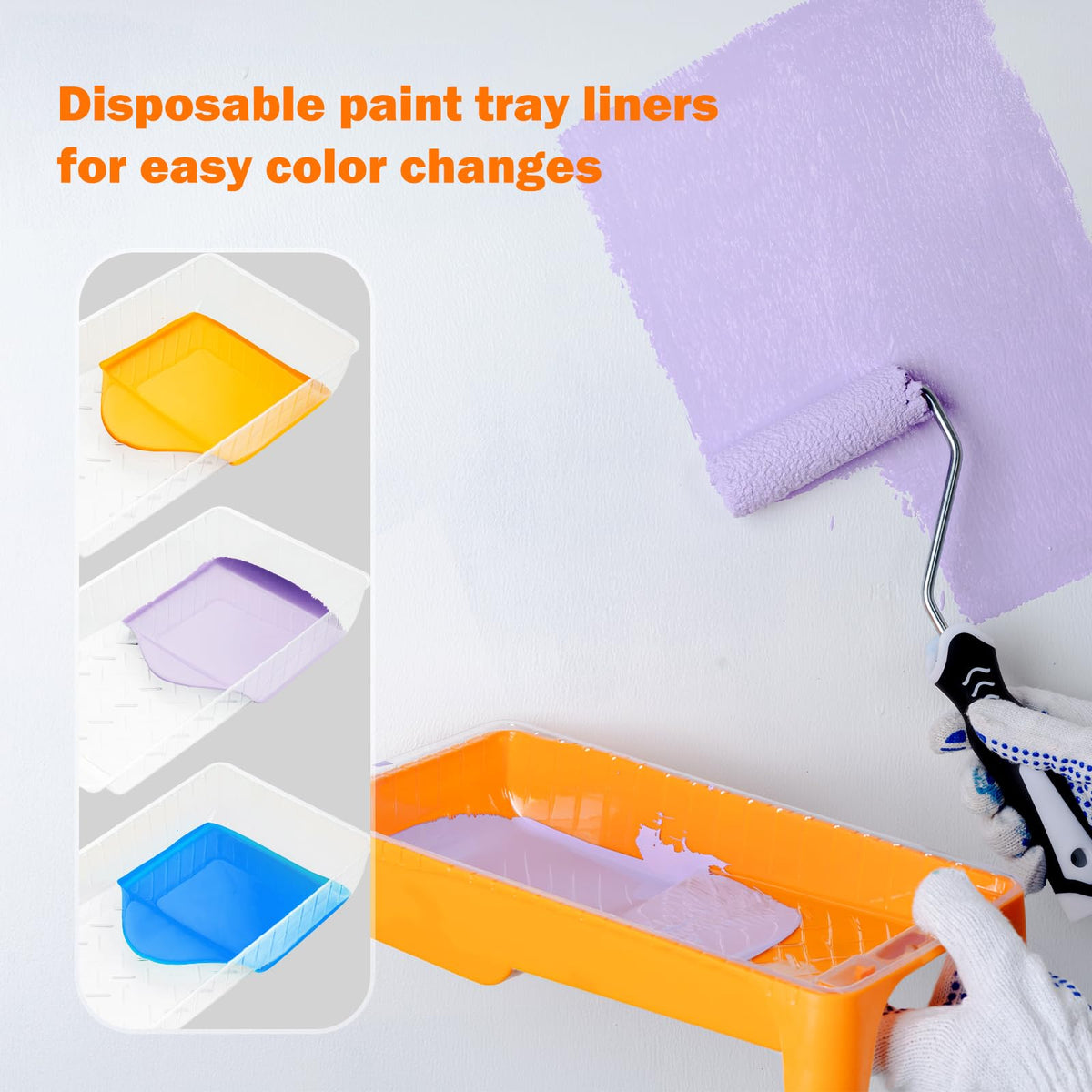 Mister Rui disposable paint tray liners reduce cleanup time