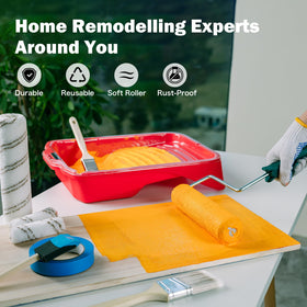 Mister Rui magnetic tray holder shown to prevent drips during painting.