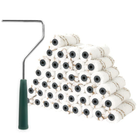 Mister Rui microfiber roller 4inch pack delivers smooth wall coverage with minimal shedding.