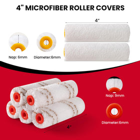 Mister Rui microfiber roller cover with 9mm nap for even paint pickup.