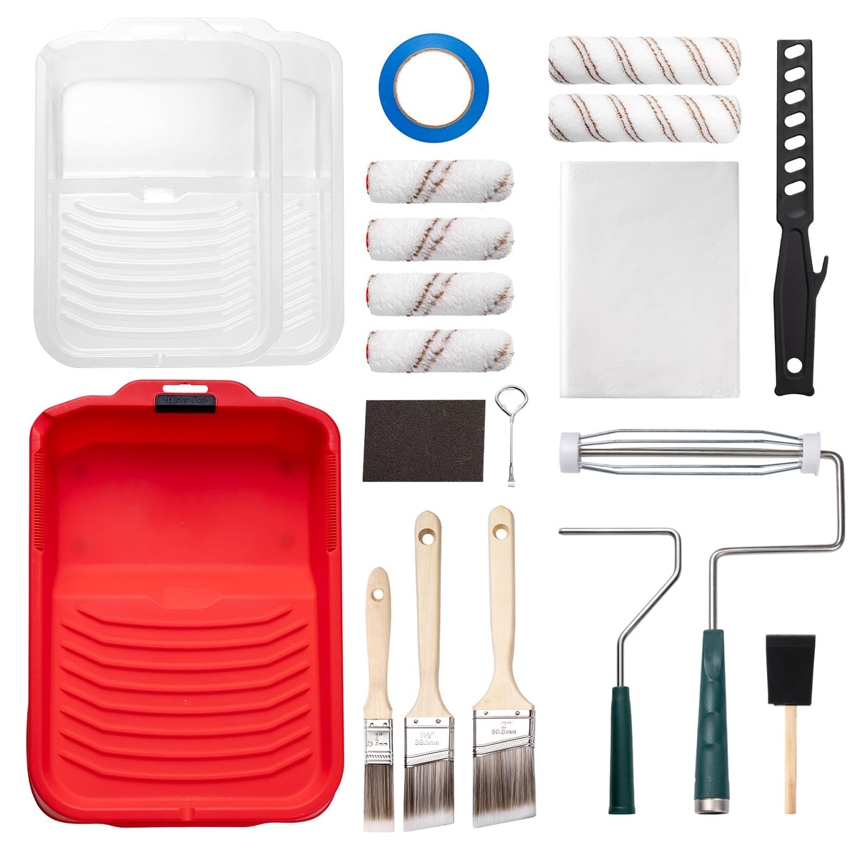 Mister Rui paint kit contents laid out for a complete DIY project.