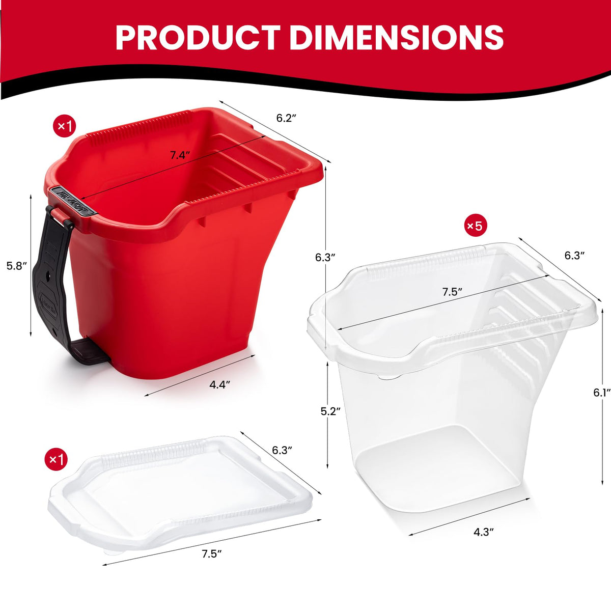 Mister Rui paint pan liner with lid for easy color switching