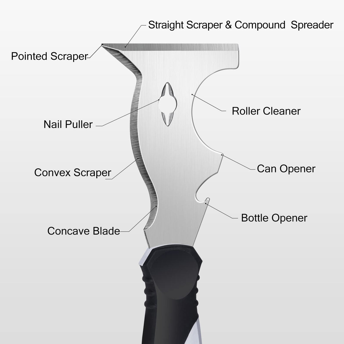 Mister Rui ergonomic handle offering secure grip during scraping