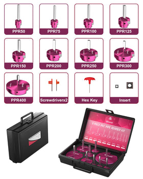Misurel PVC fitting saver with four cutting surfaces enables quick, efficient removal.