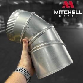 Mitchell Metal 4-Inch adjustable elbow offers flexible HVAC routing options.