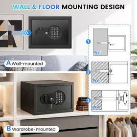 Mitlvge compact safe stored in a drawer or wardrobe.