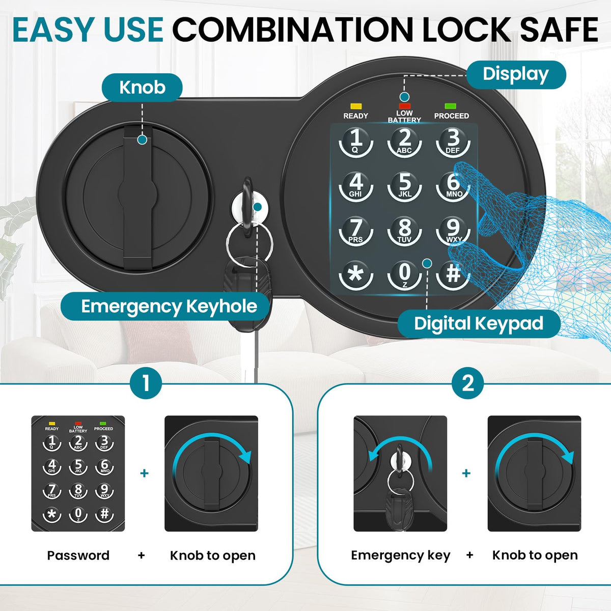 Mitlvge digital keypad entry for quick, controlled access.