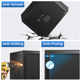 Mitlvge safe box interior LED light improves visibility in low light.
