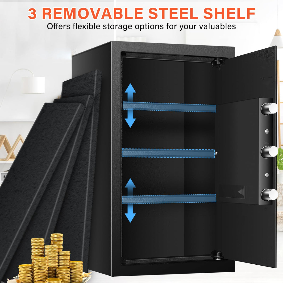Mitlvge sturdy door and locking bolts deter unauthorized access