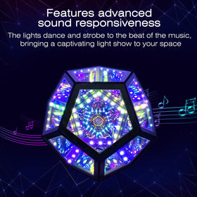 MITO USB-powered dodecahedron lamp is portable for travel.