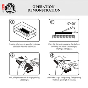 MITSUMOTO SAKARI knife sharpener in use ensures precise edge control