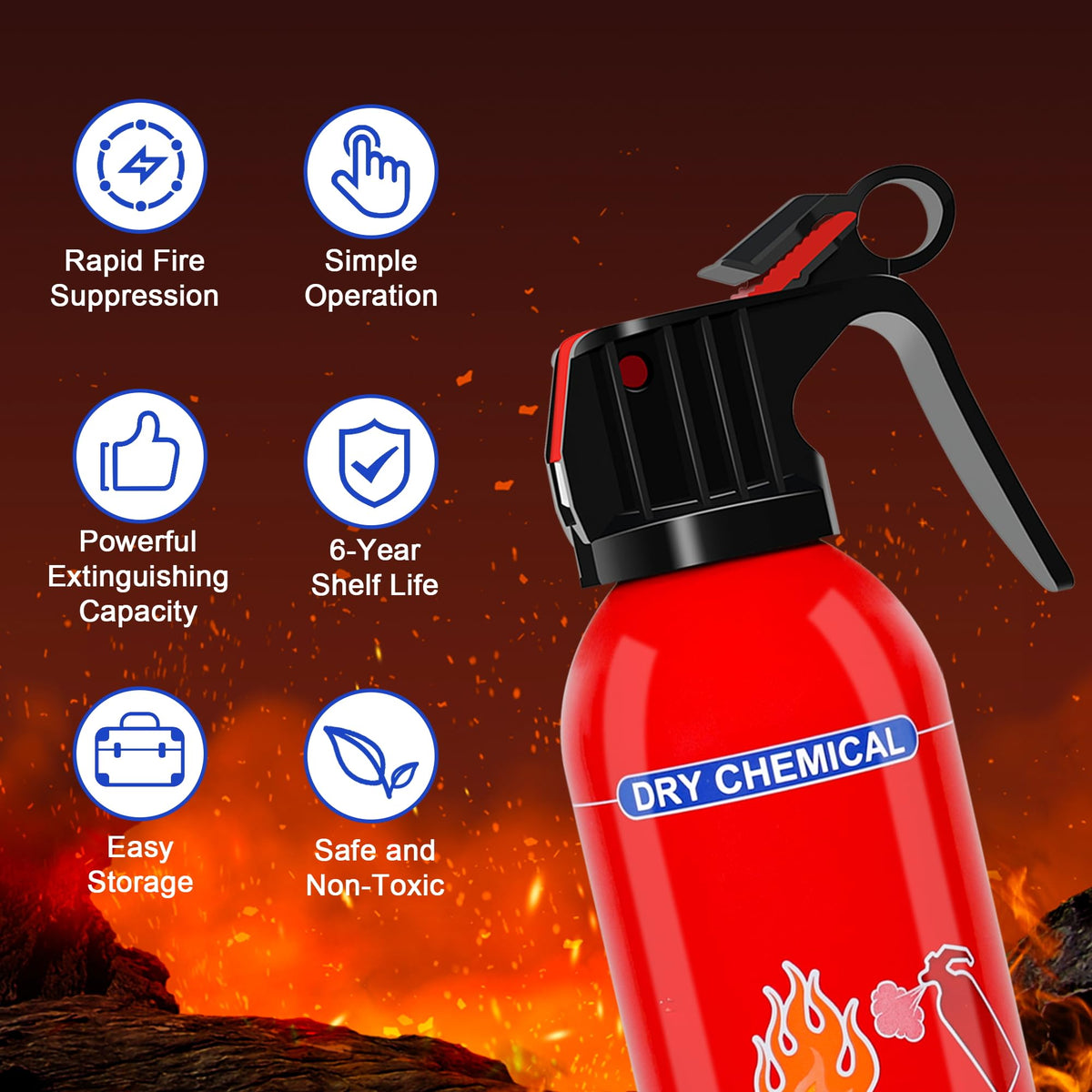 MITUKIYOUNG 2-pack extinguisher in car with mount for fast response