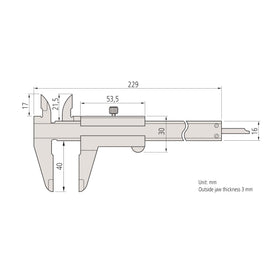 Mitutoyo 530-101 vernier calipers with hardened stainless steel durability
