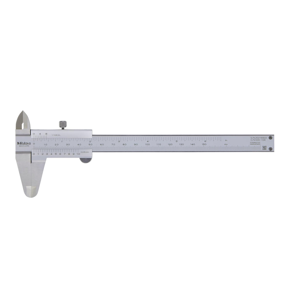 Mitutoyo 530-101 vernier calipers opened for wide-range measurement