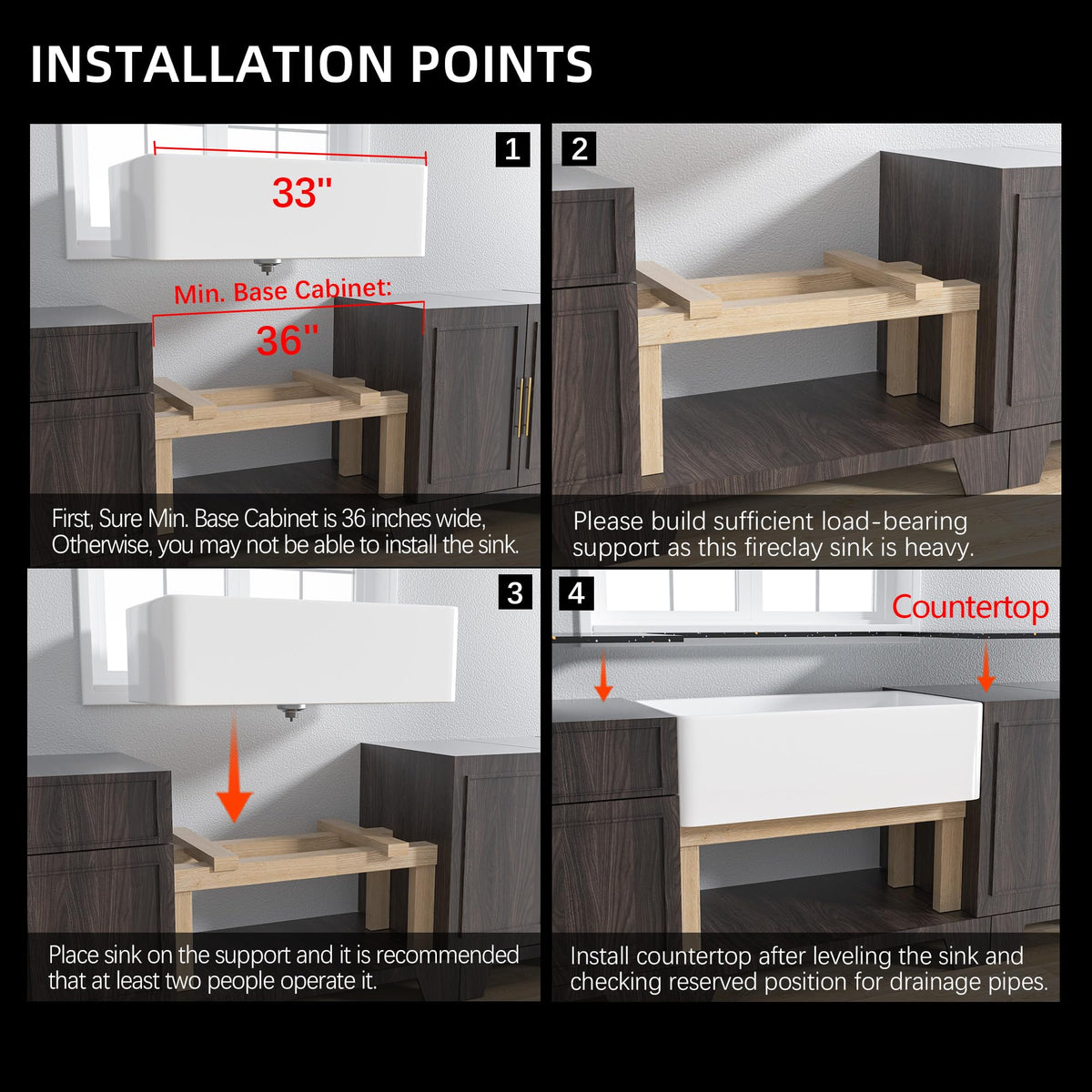 Miuara packaging protects the heavy sink during shipping