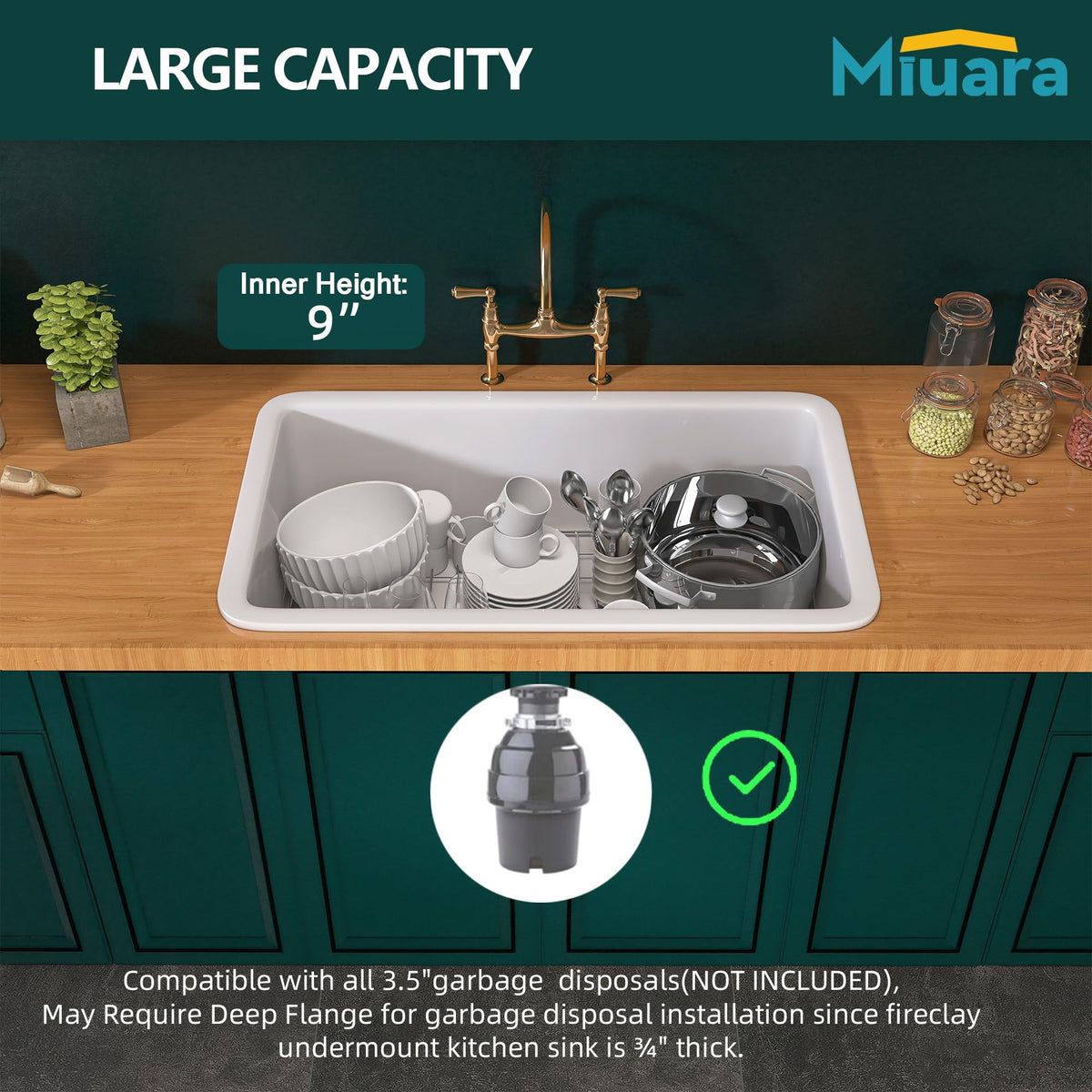 Miuara white dual mount design deck demonstrates versatile installation options