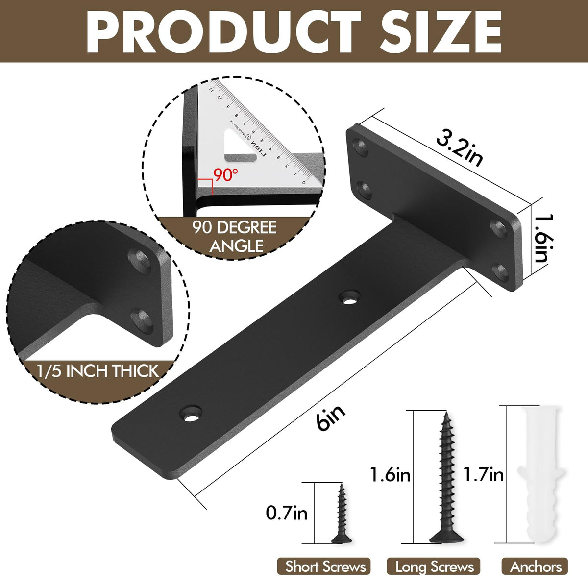 MIUGO L-shaped wall bracket assembly for clean, modern shelves.