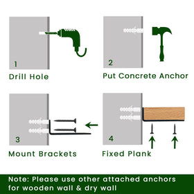 MIUGO brackets suitable for living rooms, bedrooms, and storage.