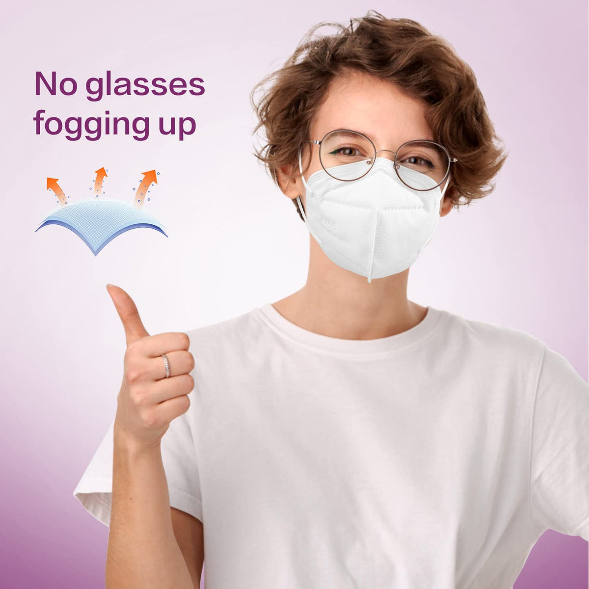 Miuphro KN95 mask 3D-fit illustrates ample breathing space.