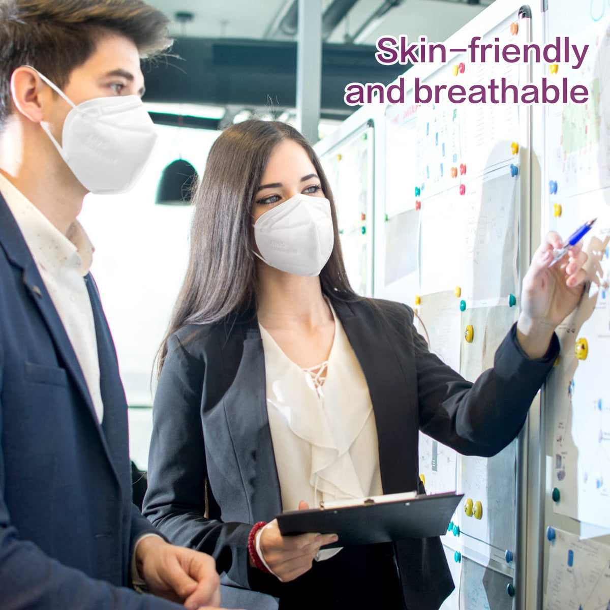 Miuphro KN95 mask white color suitable for everyday public use.